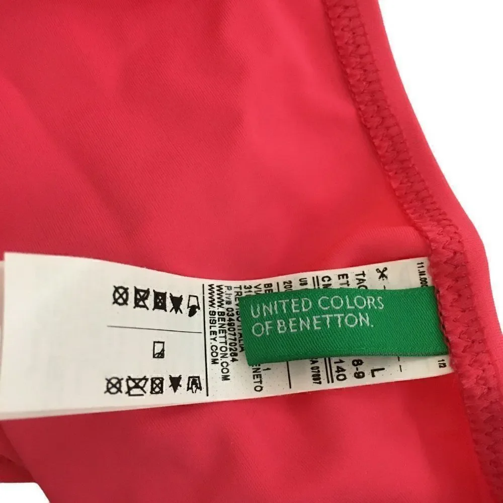 Benetton bright coral young girls bathing suit